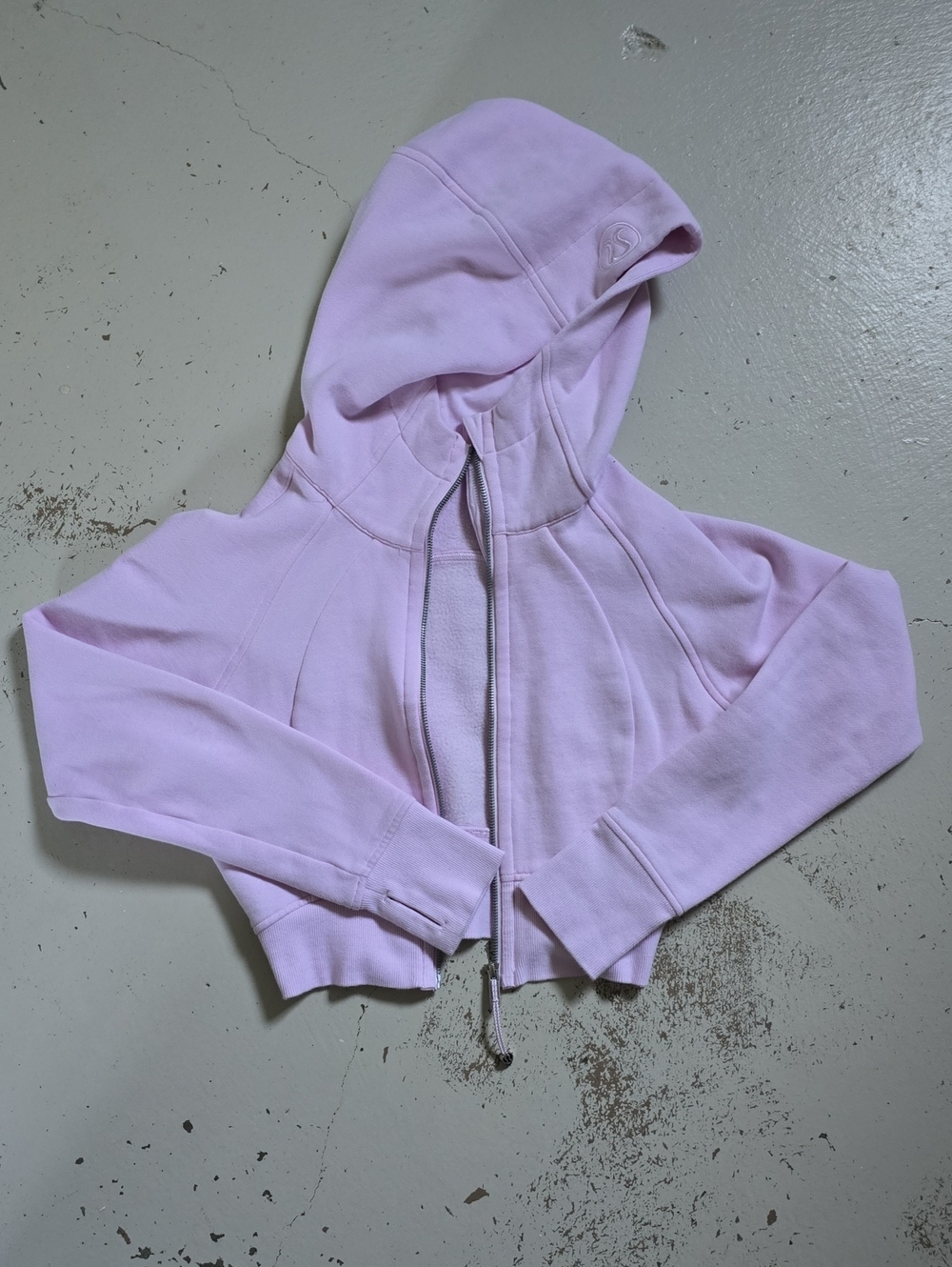 Lululemon Scuba Full-Zip Cropped Hoodie Meadowsweet Pink